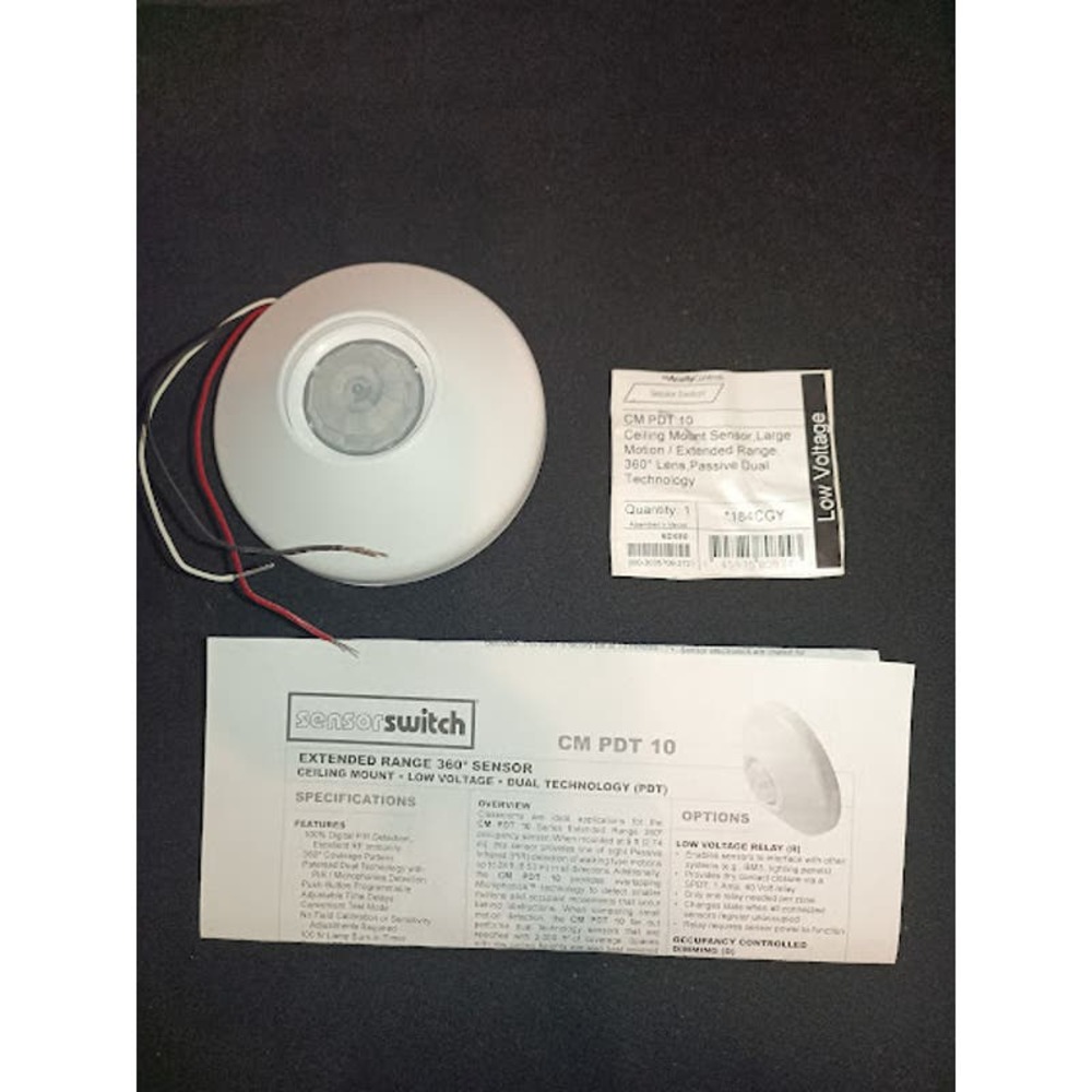 ACUITY CONTROLS CM PDT 10 CEILING MOUNT SENSOR LARGE MOTION EXTENDED RANGE